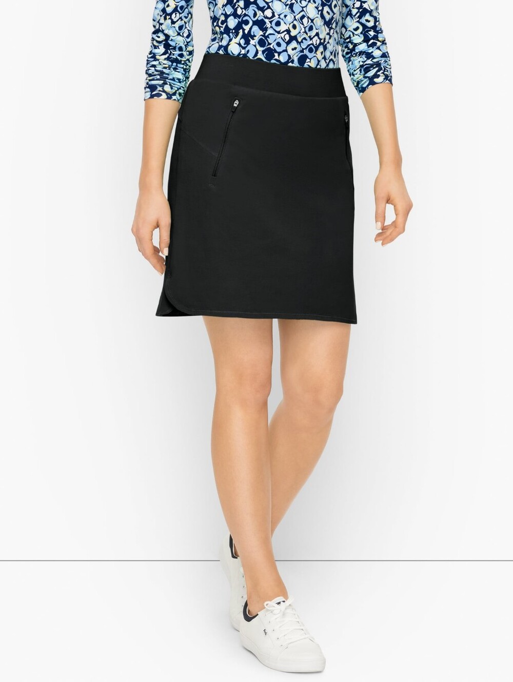 T By Talbots Everyday Stretch Skort Solid Black 🖤